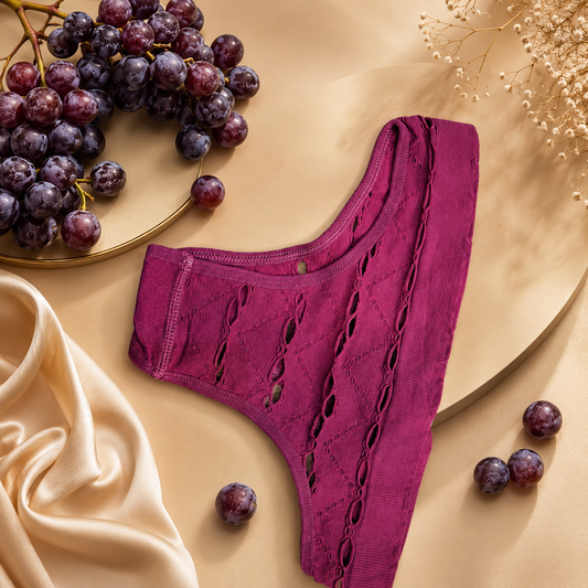 Premium Lace Heart Thong