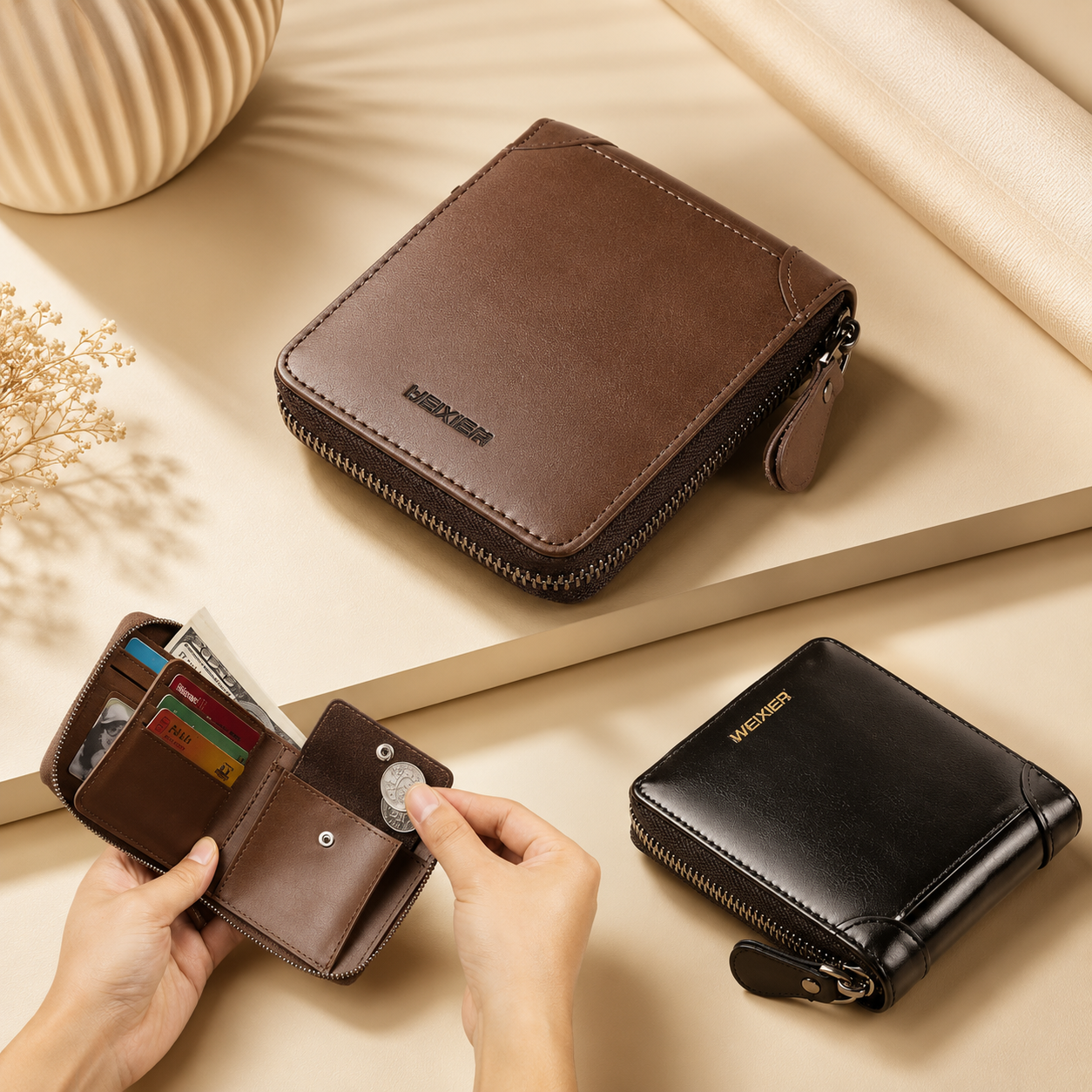 Everyday Leather Zip Wallet