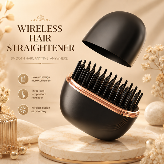 Mini Wireless Hair Straightener Comb