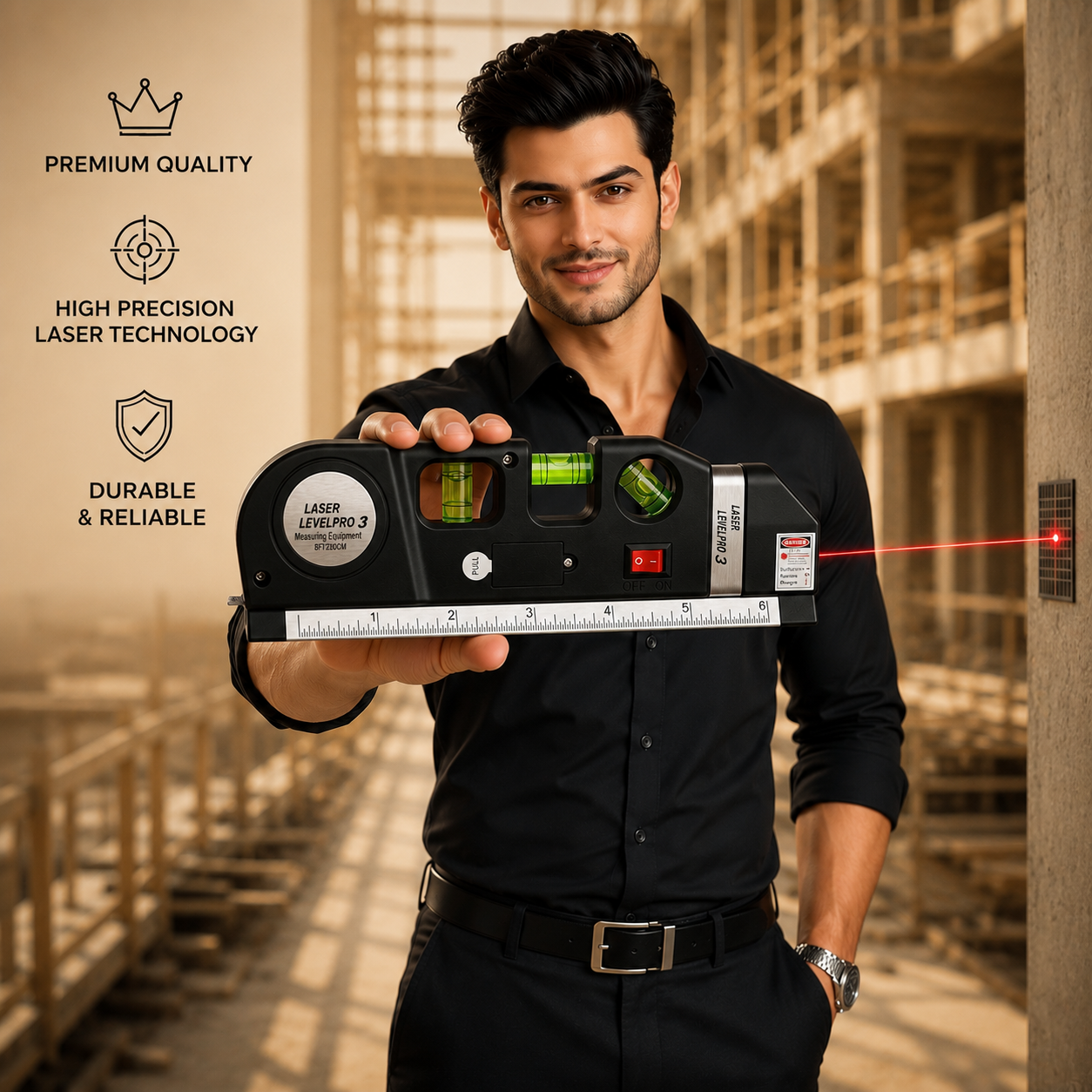 Laser Level Measuring Tool