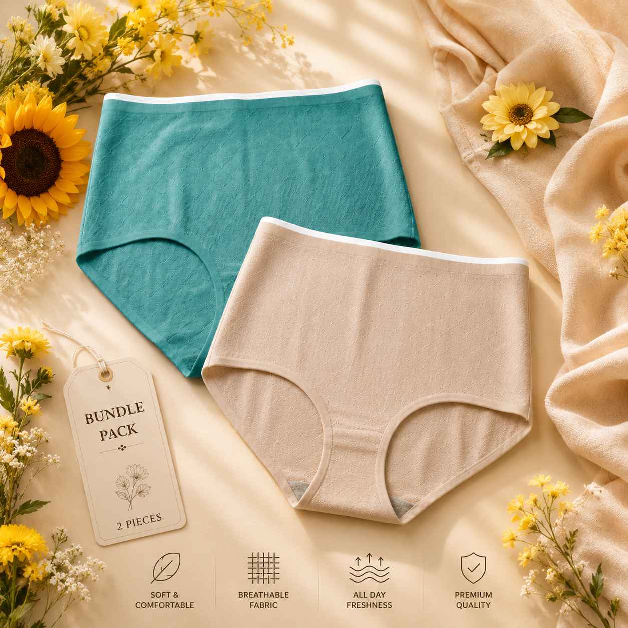 High-Waist Panty-Pack of 2