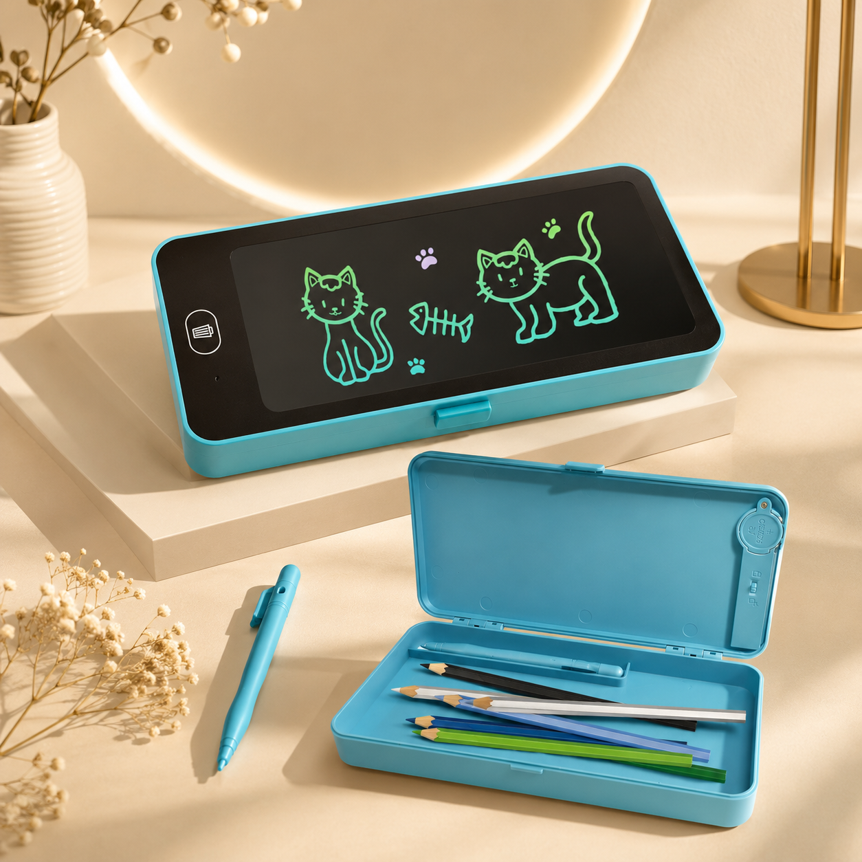 LCD Writing Pencil Box