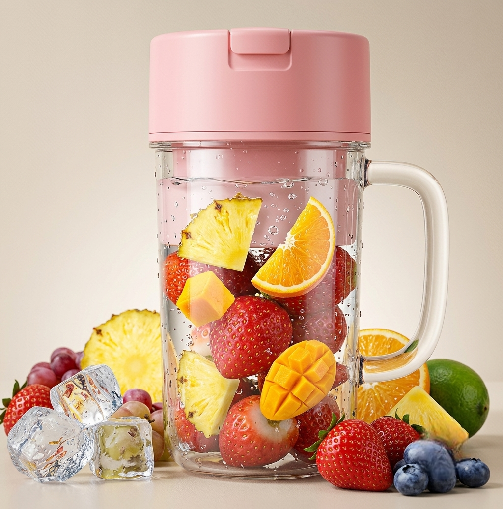 Portable Juicer Blender Cup with Straw