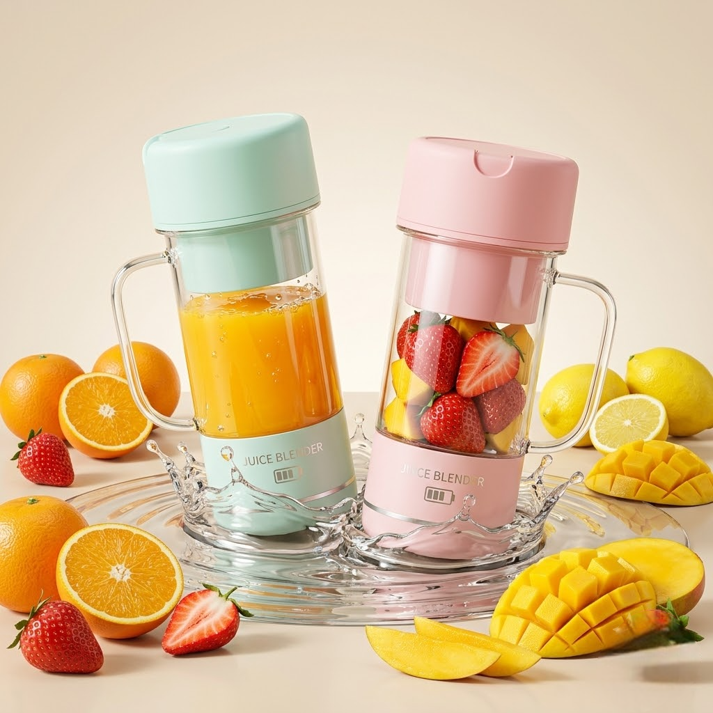 Portable Juicer Blender Cup with Straw
