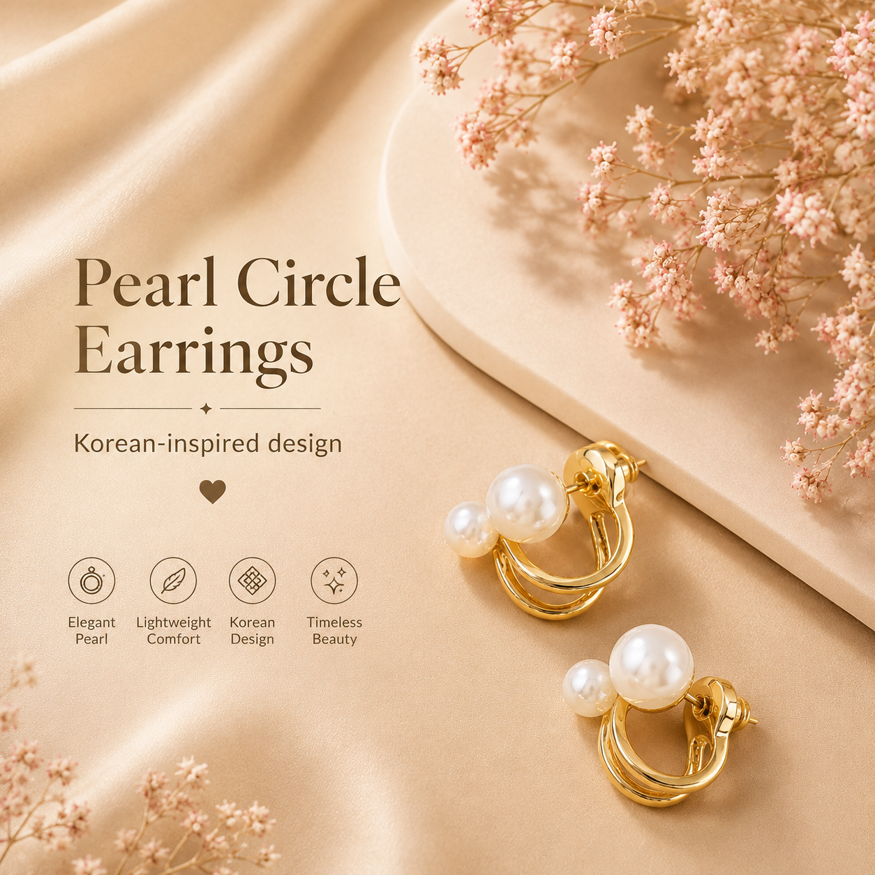 Korean Style Pearl Earrings