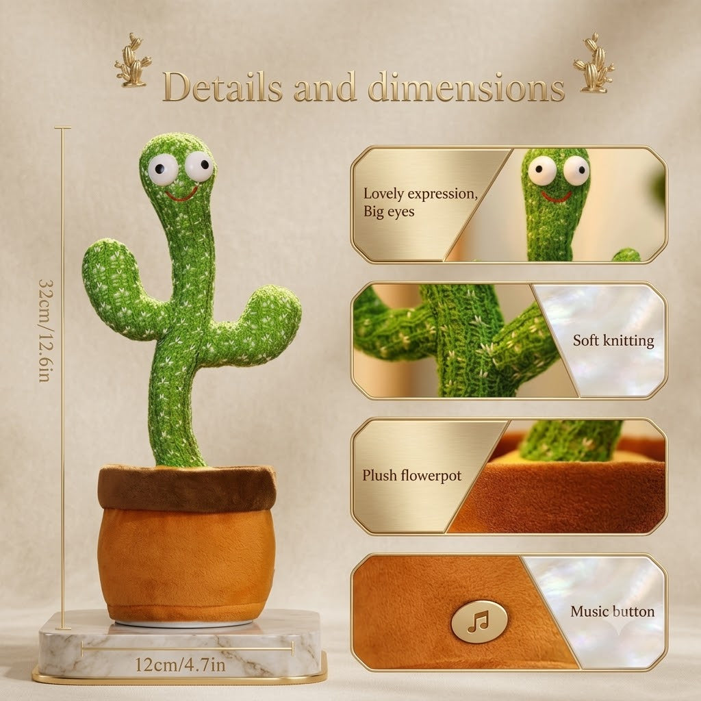 Rechargeable Dancing Cactus Toy