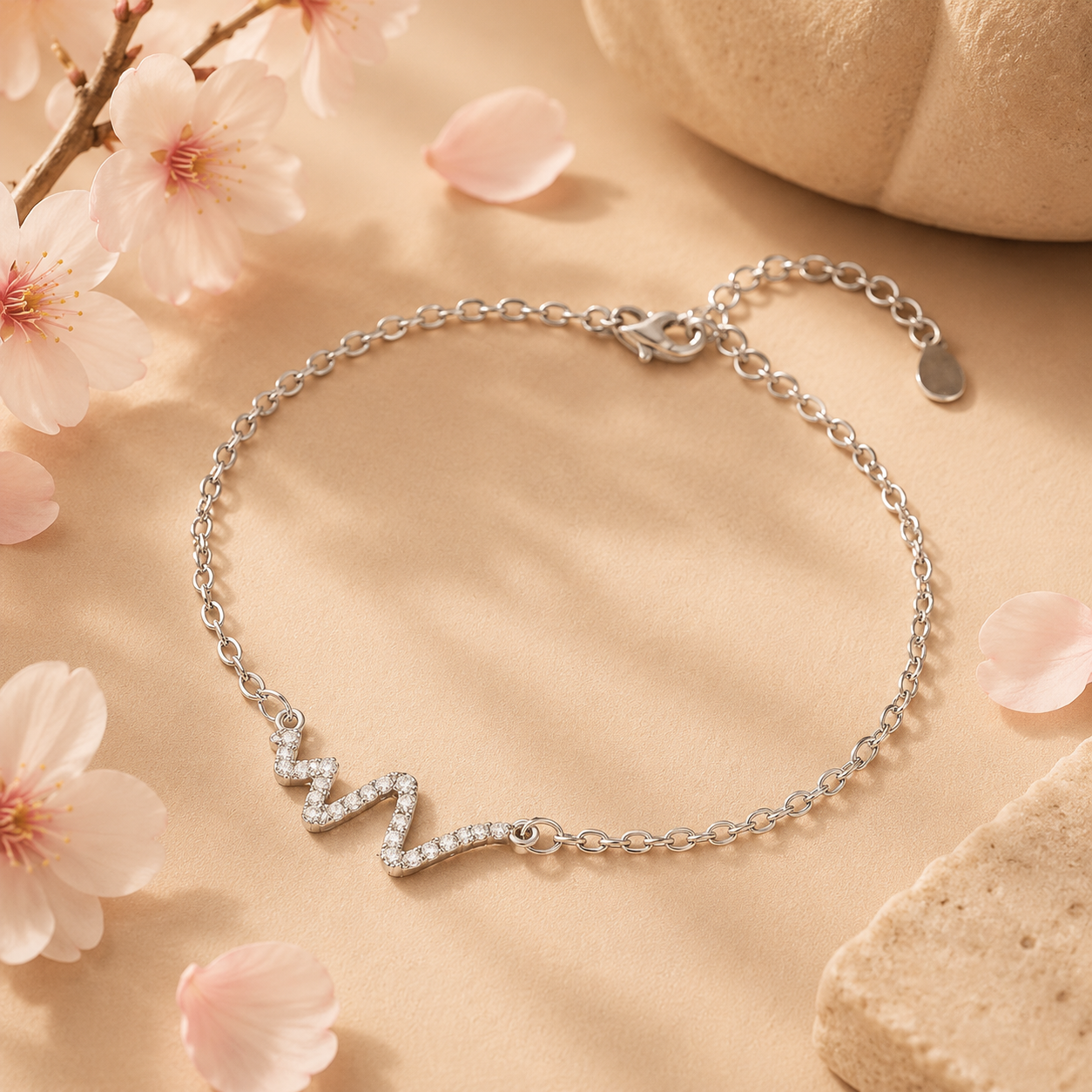 Stylish ECG Chain Bracelet