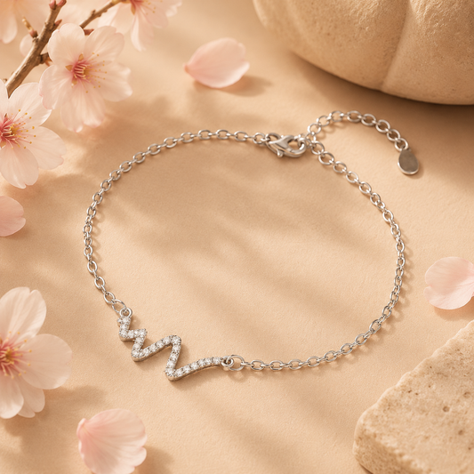 Stylish ECG Chain Bracelet