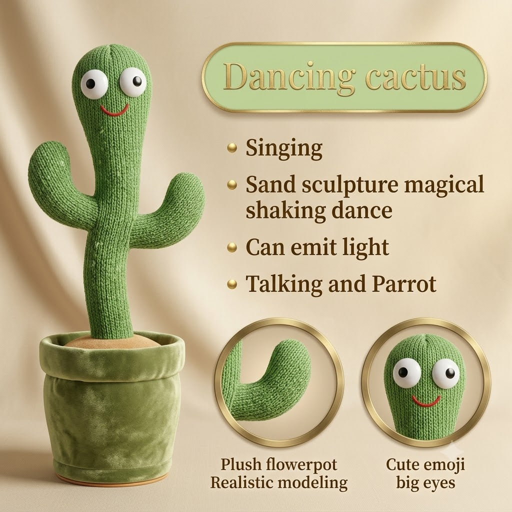 Rechargeable Dancing Cactus Toy