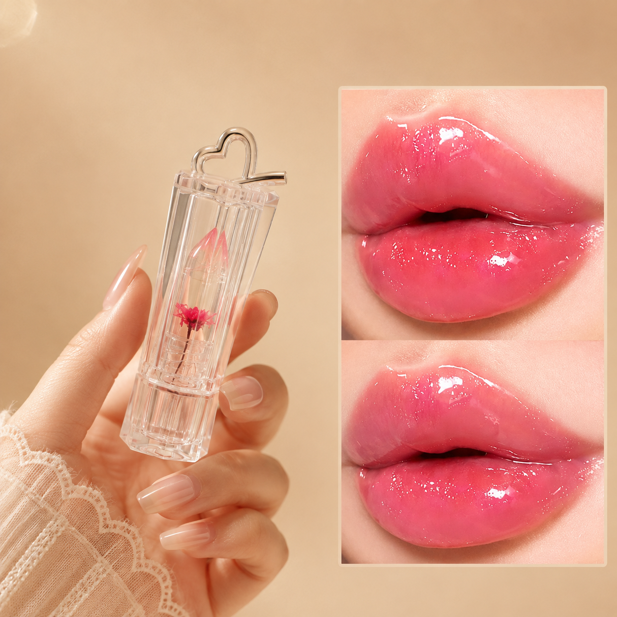 Crystal Flower Jelly Lip Balm