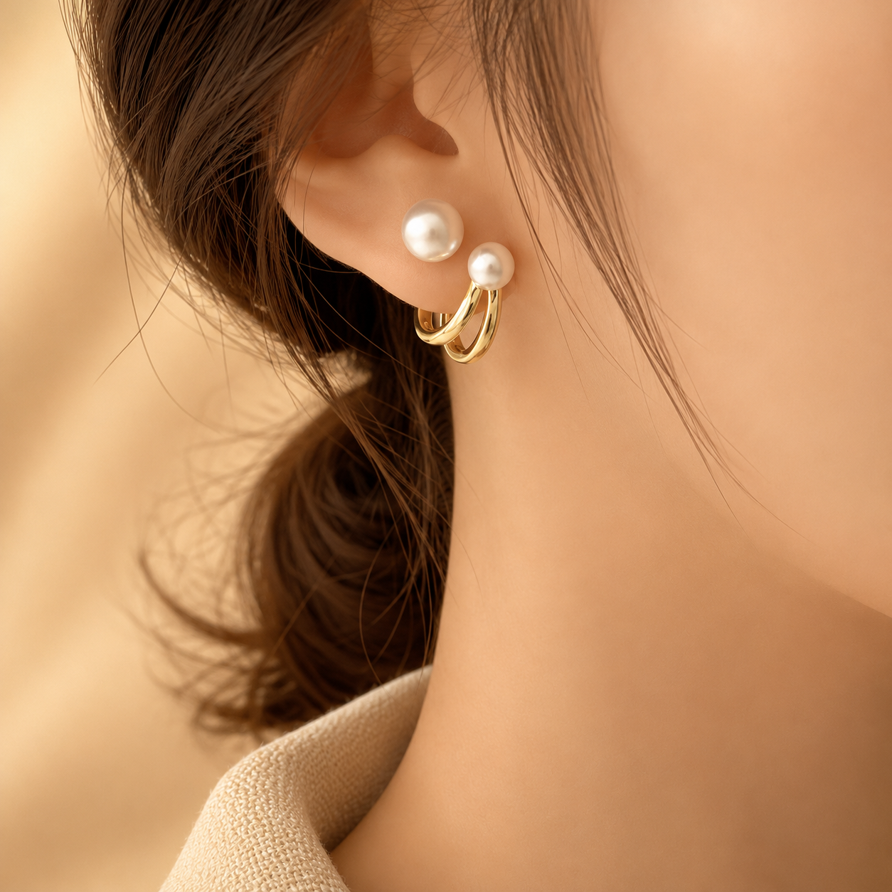 Korean Style Pearl Earrings