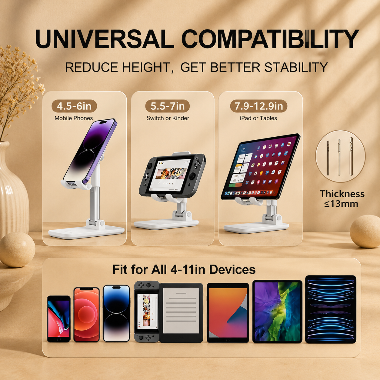Foldable Adjustable Phone Stand