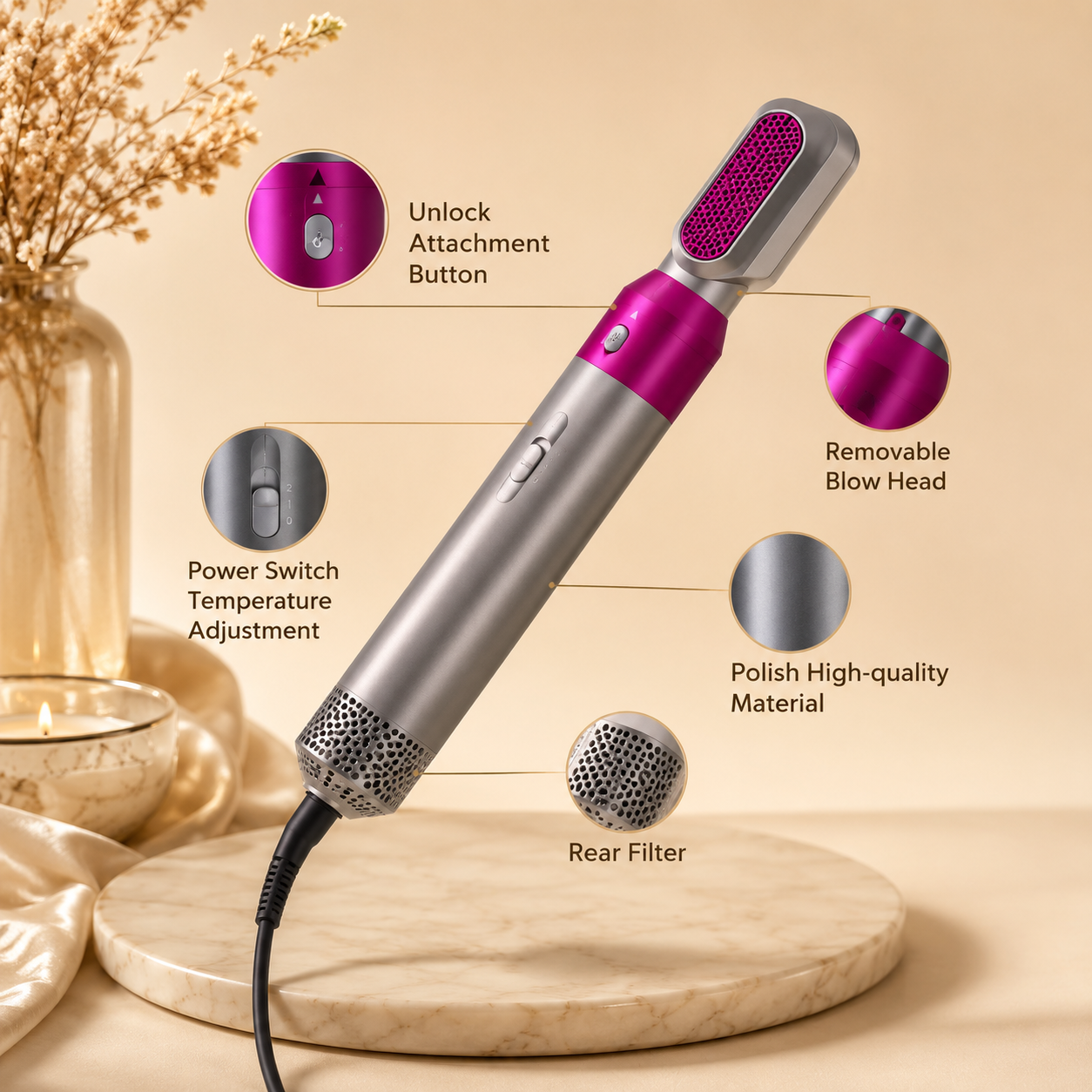 5-in-1 Hair Styling Brush