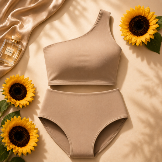 Premium One-Shoulder High-Waist Bikini Set