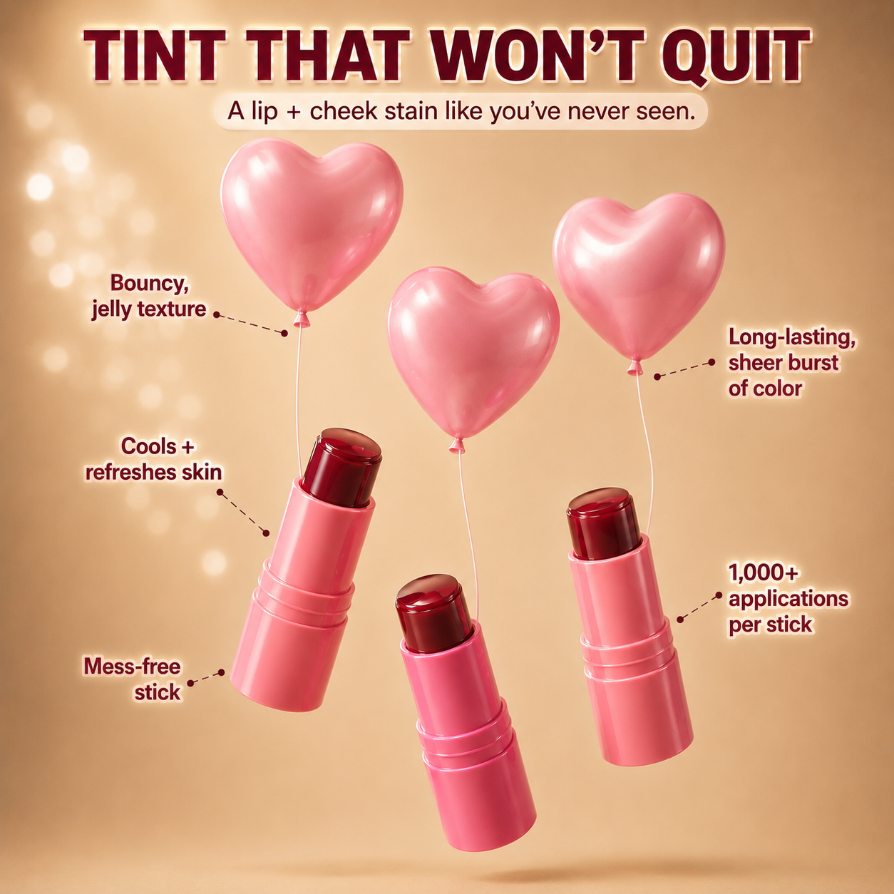 Jelly Lip Tint-Pack of 4