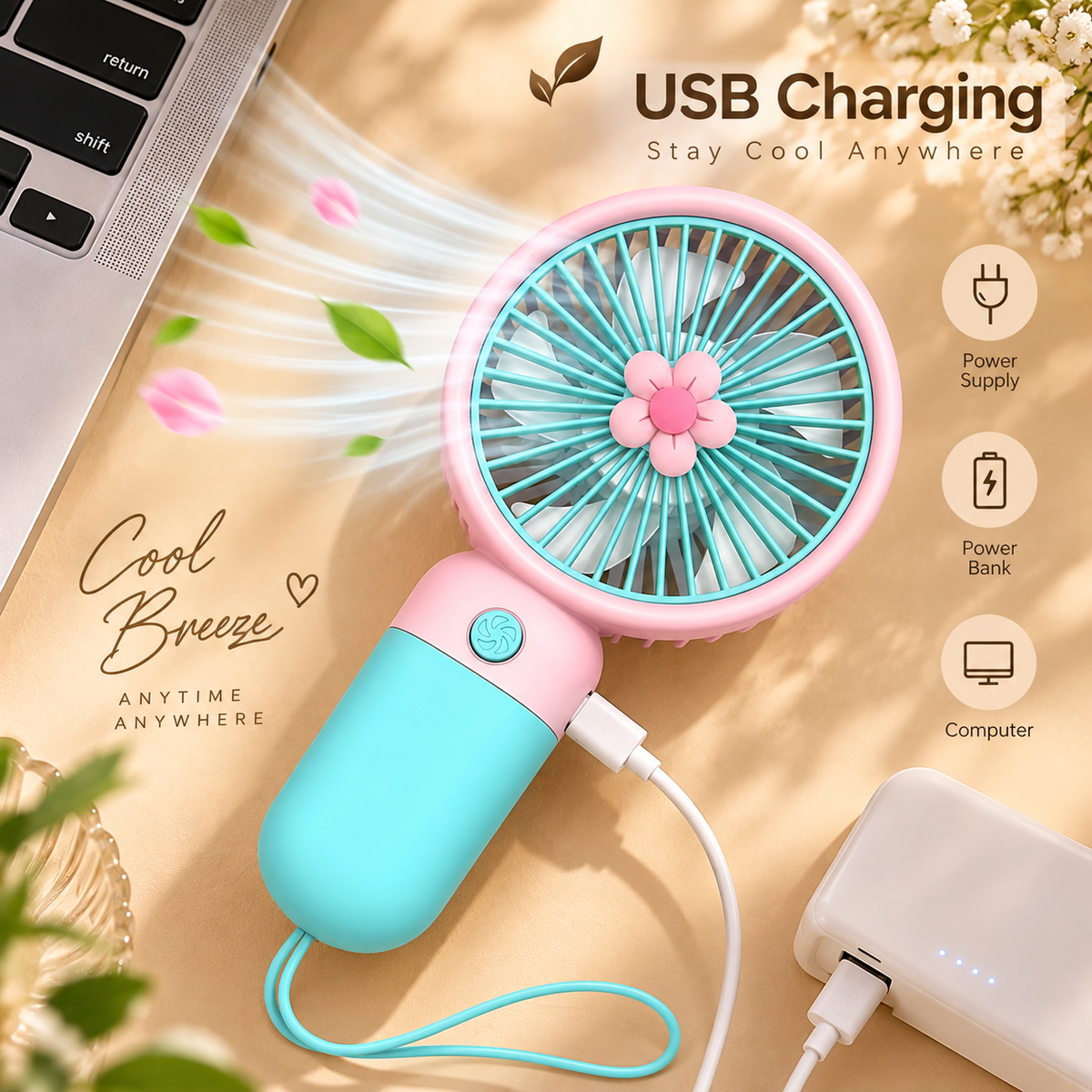 Portable Rechargeable Mini Fan