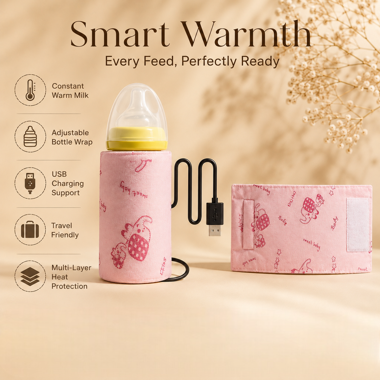 USB Rechargeable Milk Warmer