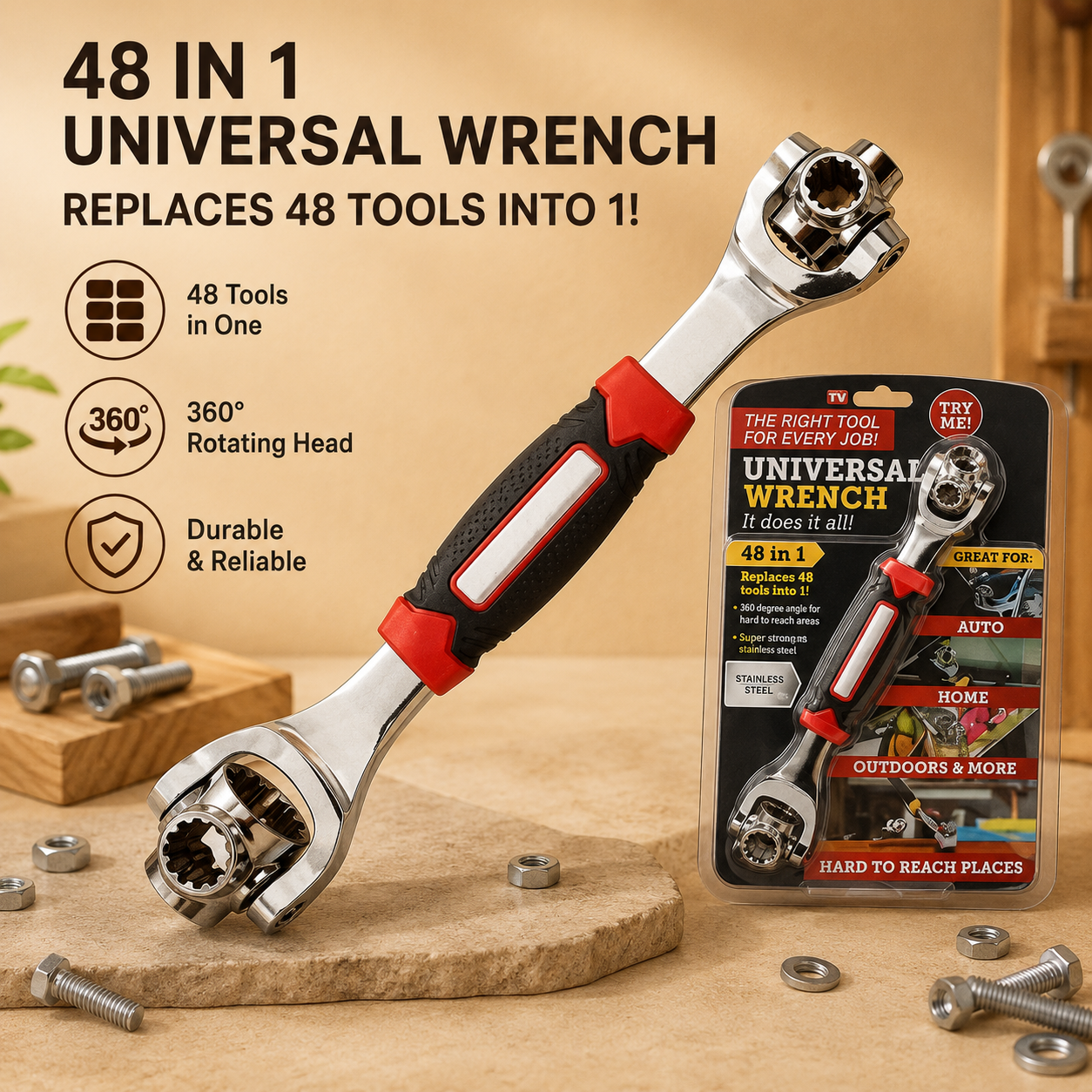48-in-1 Universal Rotary Wrench