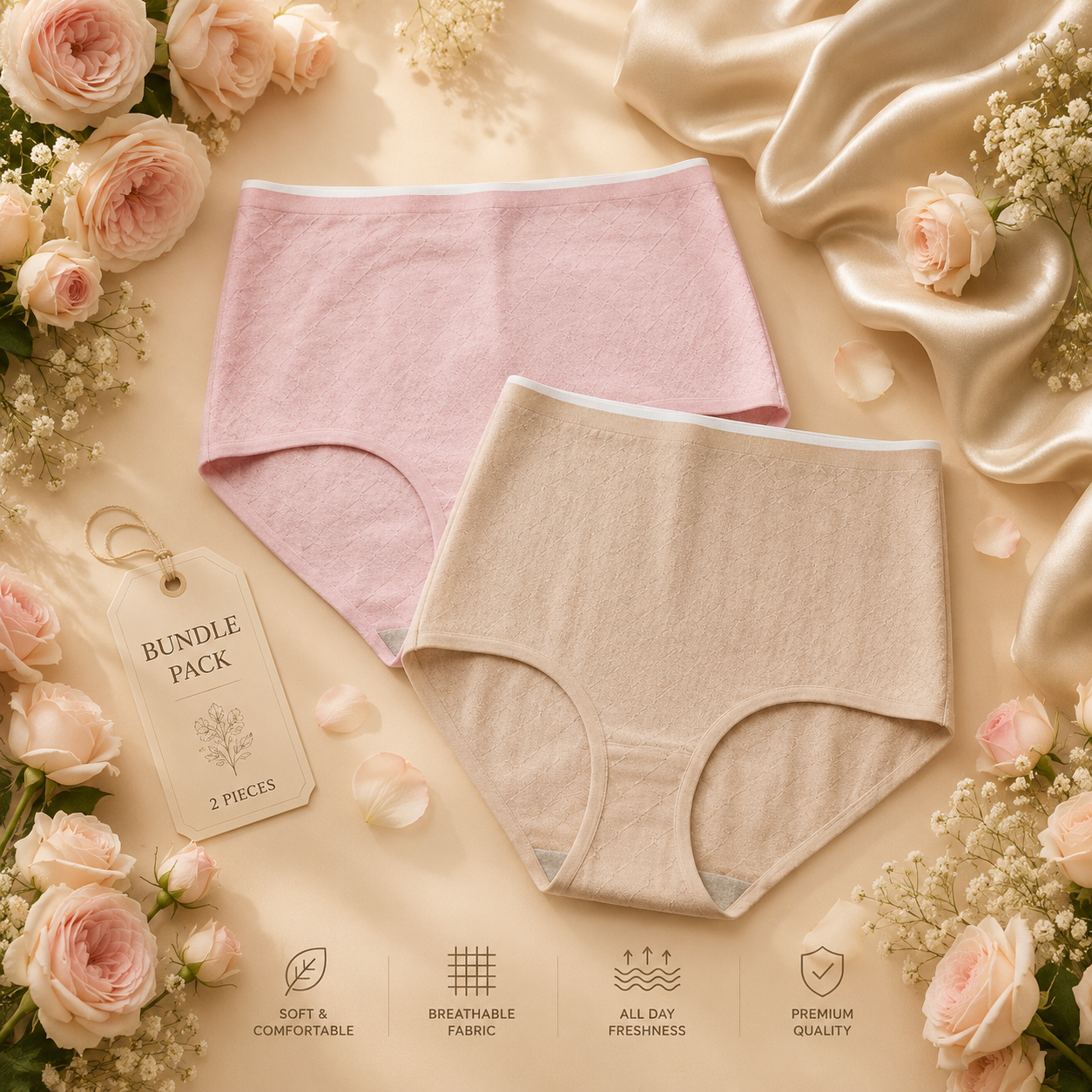 High-Waist Panty-Pack of 2