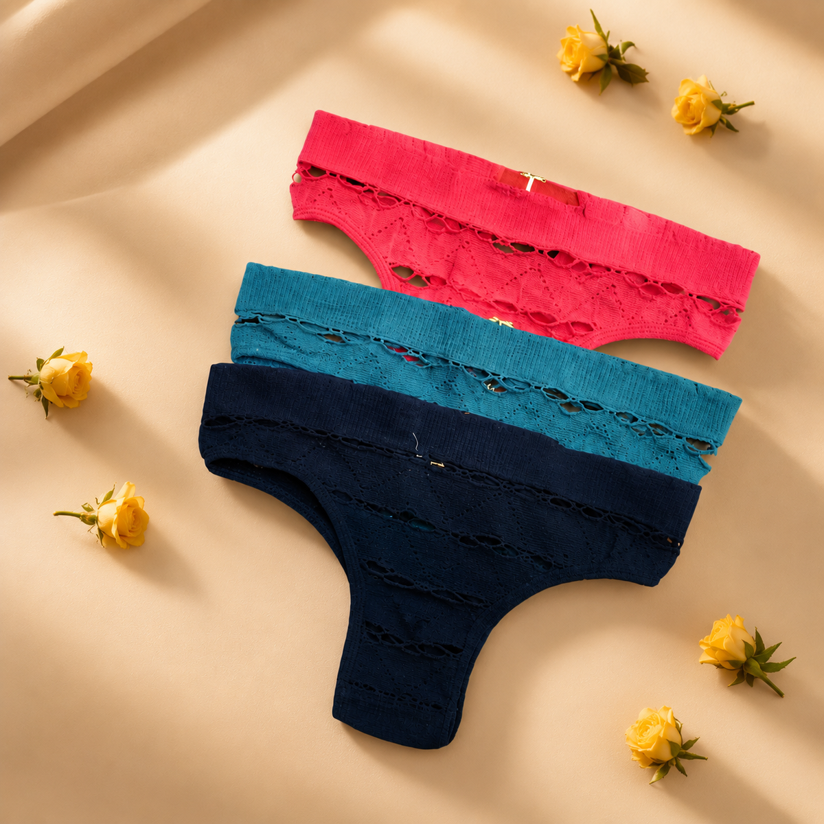 Premium Cutwork Panty- Pack of 3