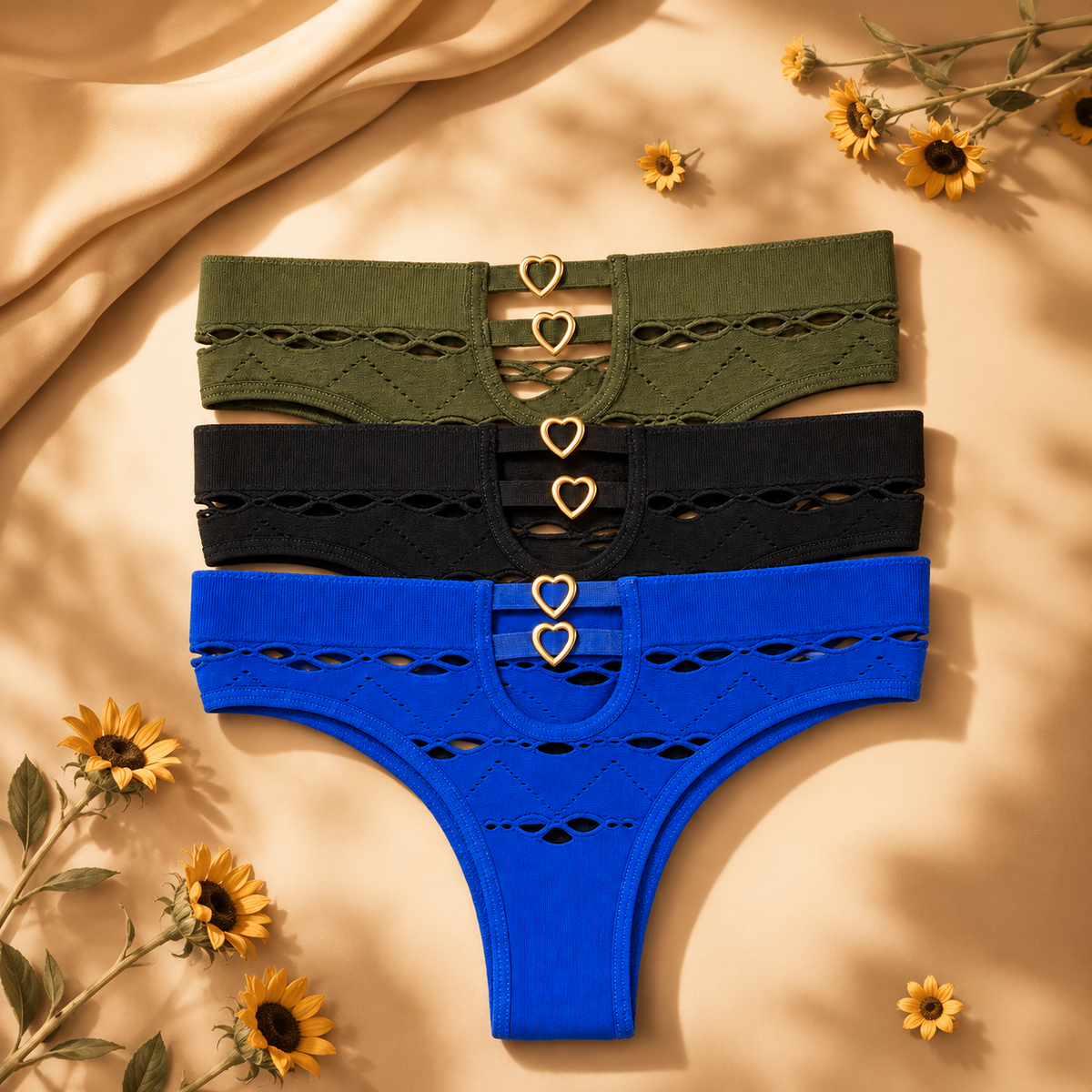 Premium Cutwork Panty- Pack of 3