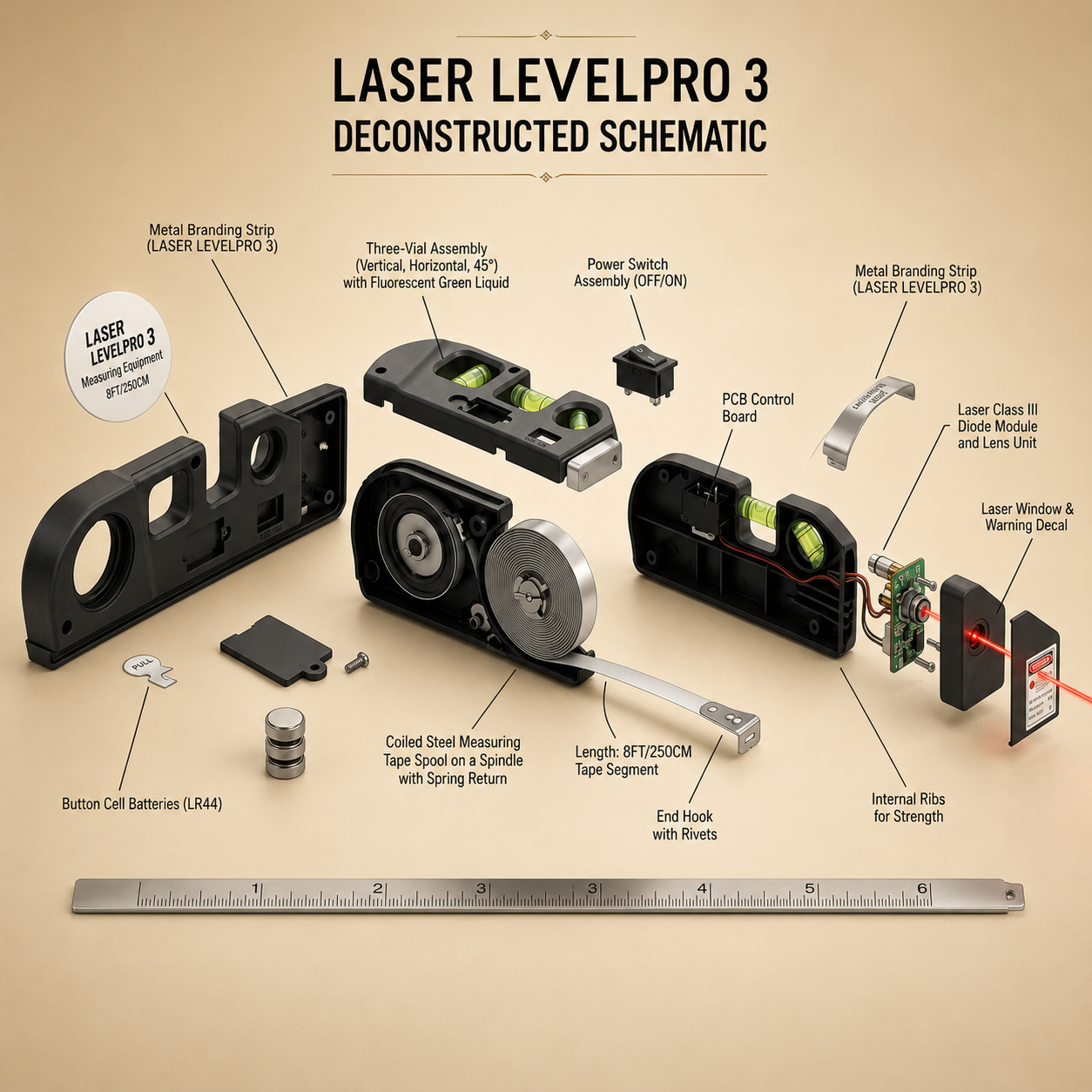 Laser Level Measuring Tool