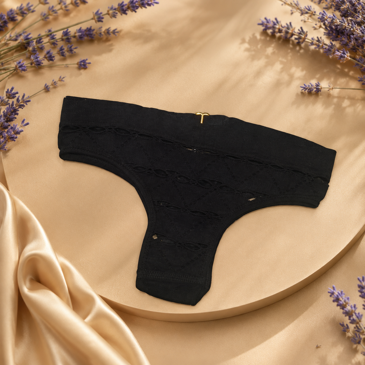 Premium Lace Heart Thong