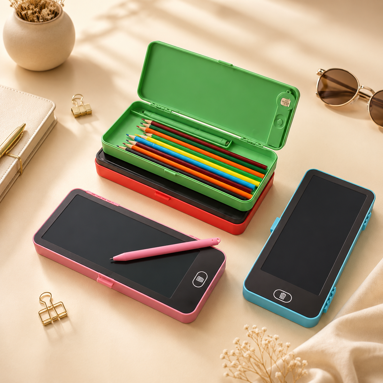 LCD Writing Pencil Box