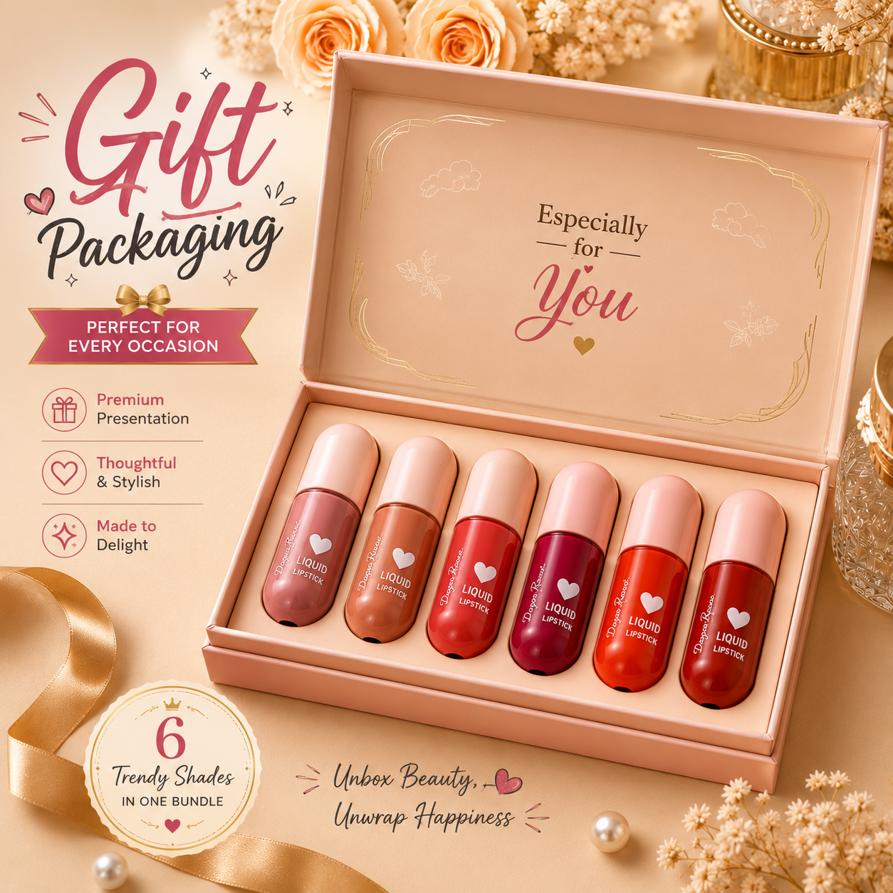 High Pigment Lip Gloss-Pack of 6