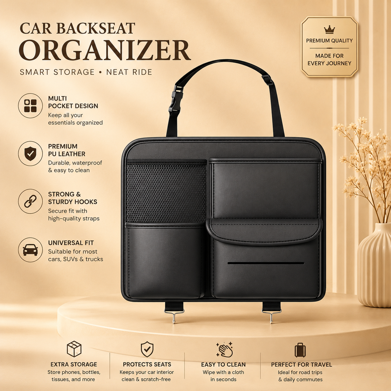 Premium Car Seat Organizer