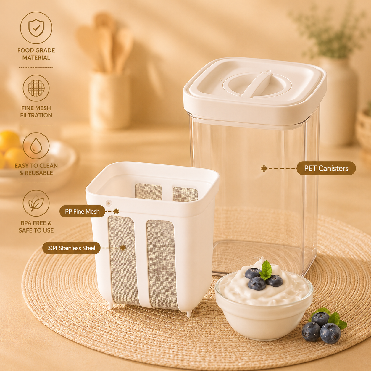Multifunctional Yogurt Strainer Filter