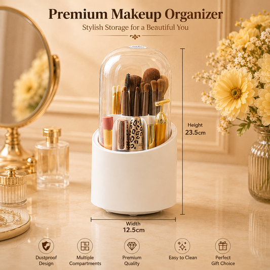 Rotating Makeup Brush Organizer