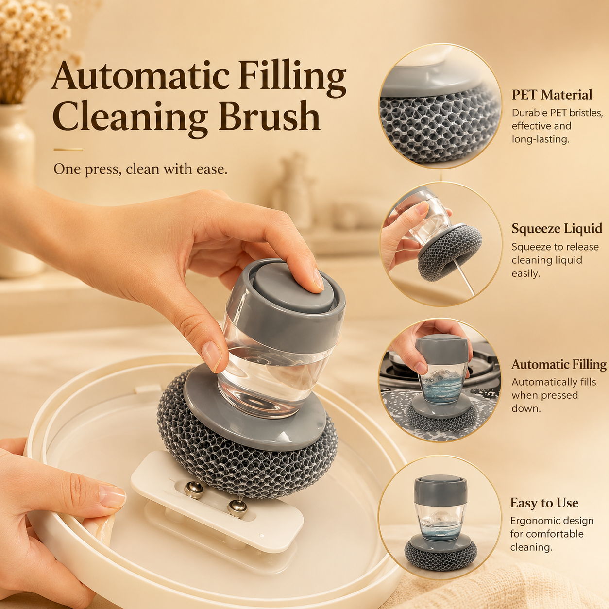 Soap Dispensing Dish Brush