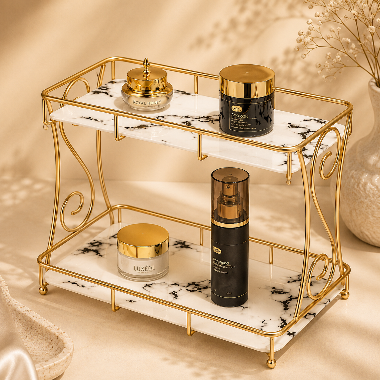 Double Layer Makeup Organizer