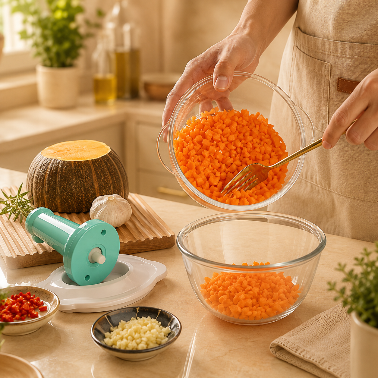 Hand Press Food Chopper
