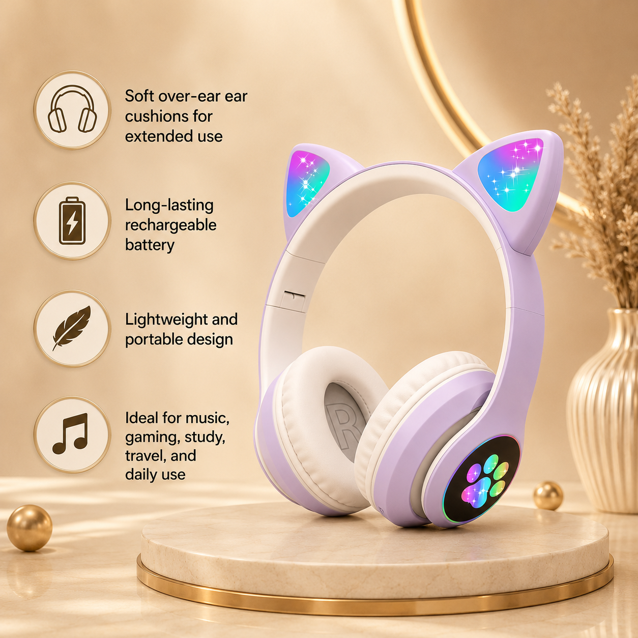 Wireless Cat Ear Headphones